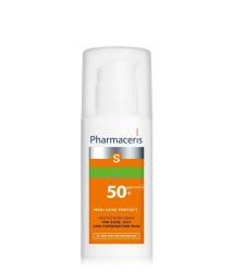 Крем солнцезащитный для лица Pharmaceris S (Сан протекшен) Меди акне протект SPF50+ ультра защита для жирной комбинированной кожи с акне 50 мл