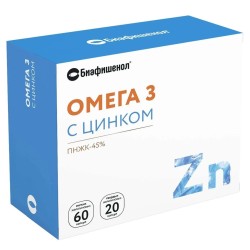 Омега 3 с цинком, Биафишенол капсулы 0.35 г + 0.5 г 60+20 шт